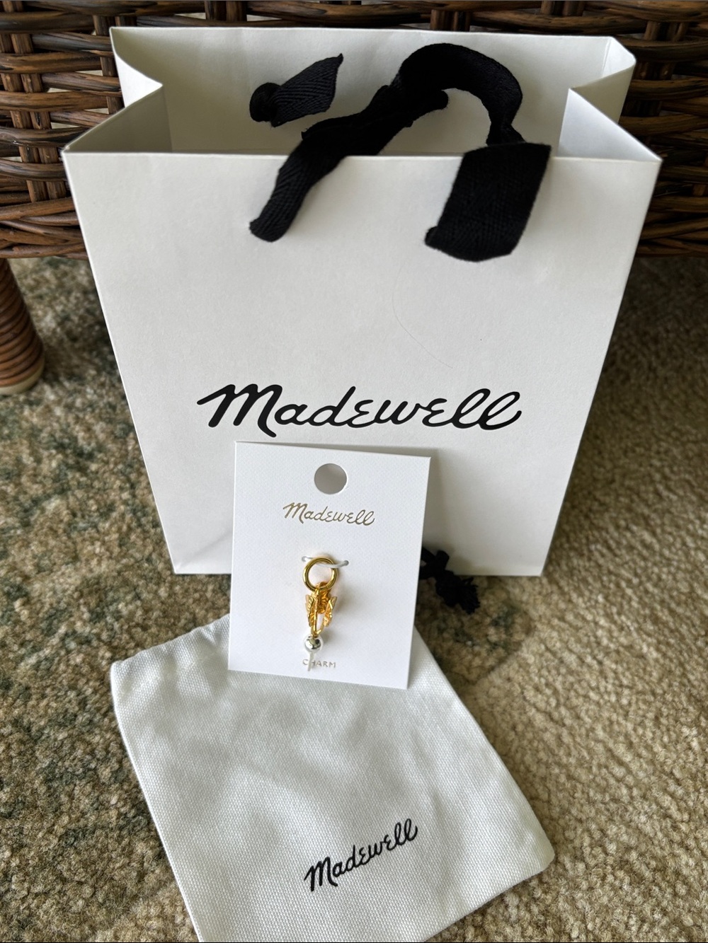 NWT Madewell Charm - Gold & Silver Radish Charm - Picture 2 of 13